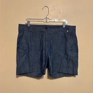 Isaac Mizrahi Blue Jean Shorts Relaxed Fit